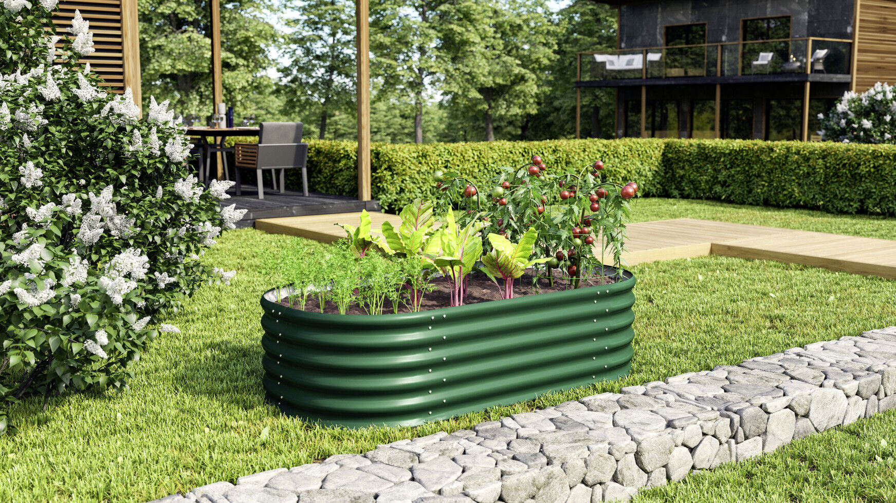 Vitavia Hochbeet Terra 401 162 x 82 x 40 cm seegras