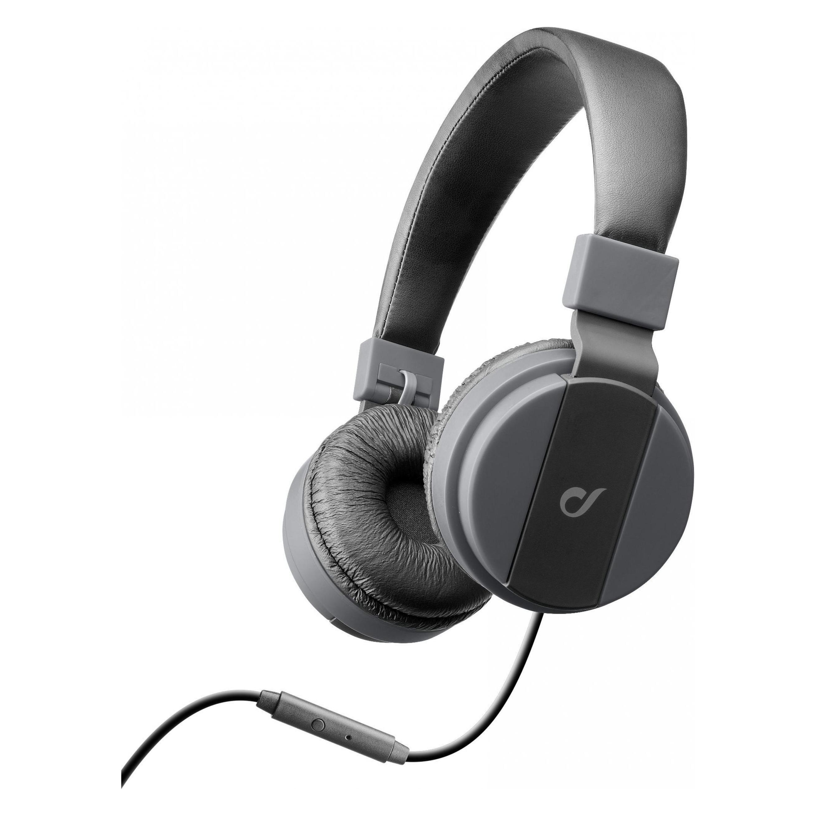 Cellularline Headphones with microphone, grey (Kabelgebunden) (8018080295478)