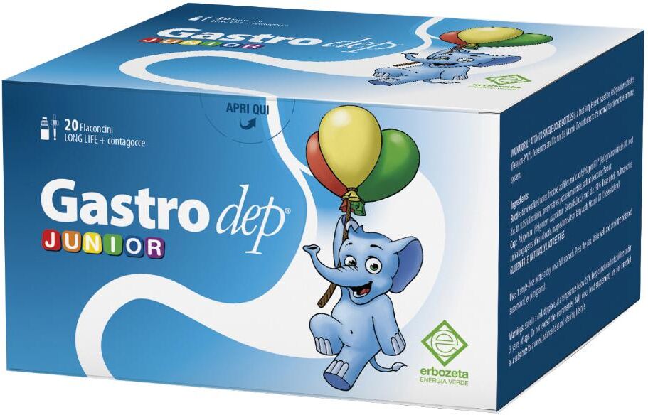ERBOZETA SpA Gastrodep Junior - Integratore Digestivo - 20 Flaconcini