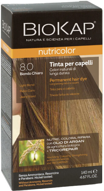 Biokap Nutricolor Haarfarbe 140 ml 8.0 Rubio Claro