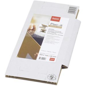 ELCO Versandtaschen für CDs / DVDs, weiß, B4, ohne Fenster, haftklebend, aus Karton, 3 Stück