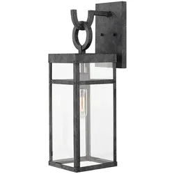 Außenleuchte Wandleuchte Wandlampe Aluminium Glas IP44 Gartenlampe H 56,4cm