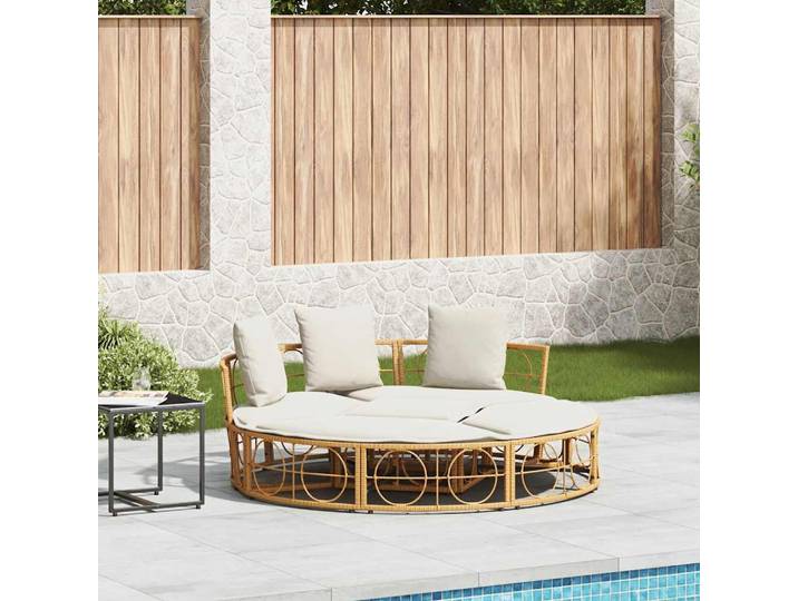 vidaXL Outdoor-Loungebett ohne Dach Poly Rattan