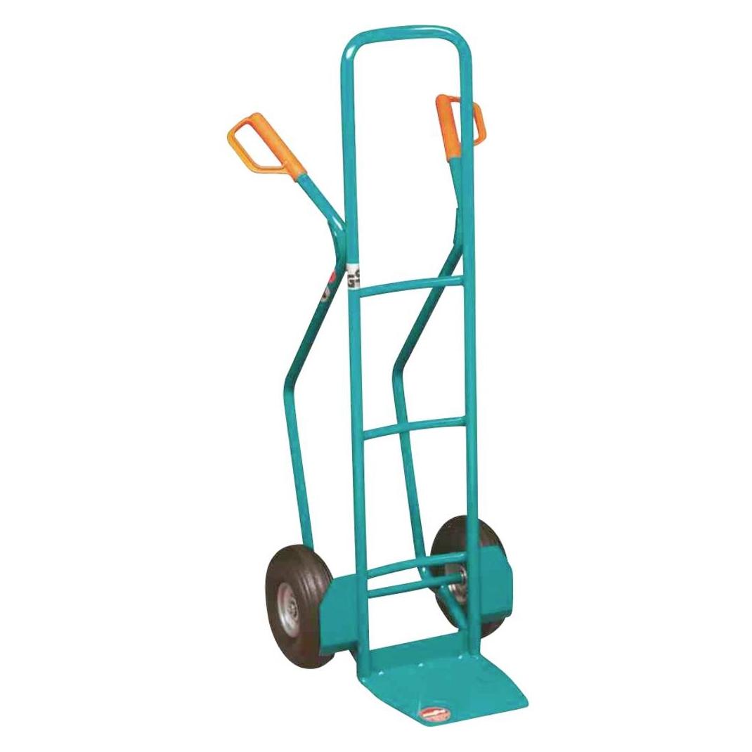 Mefro Stapelkarre in türkis, max. belastbar bis 250 kg, Bereifung: Lufträder 3.00-4 Stahlfelgen, Schlau... (250 kg) (012006)