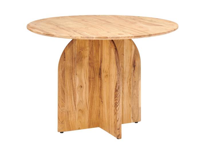 Mid.you Esstisch, Akazie, Holz, Akazie, vollmassiv, Holz, rund, Wange, 115x76x115 cm, Esszimmer, Tische, Esstische, Esstische rund