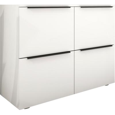 Aktenschrank BORCHARDT MÖBEL "Tom", weiß (weiß, matt), B:93cm H:72cm T:35cm, Holzwerkstoff, Schränke, Breite 93 cm, Kommode
