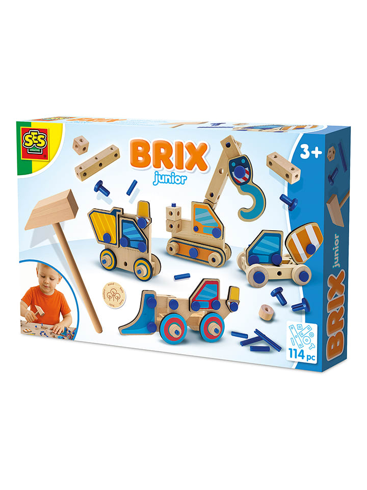 SES Konstruktionsspielzeug "Brix Junior - Baufahrzeuge" - ab 3 Jahren - onesize