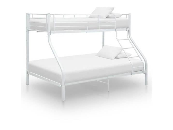Lit superposé en métal - AKOZON - XIJ - Blanc - Contemporain - 2 places - 152 cm
