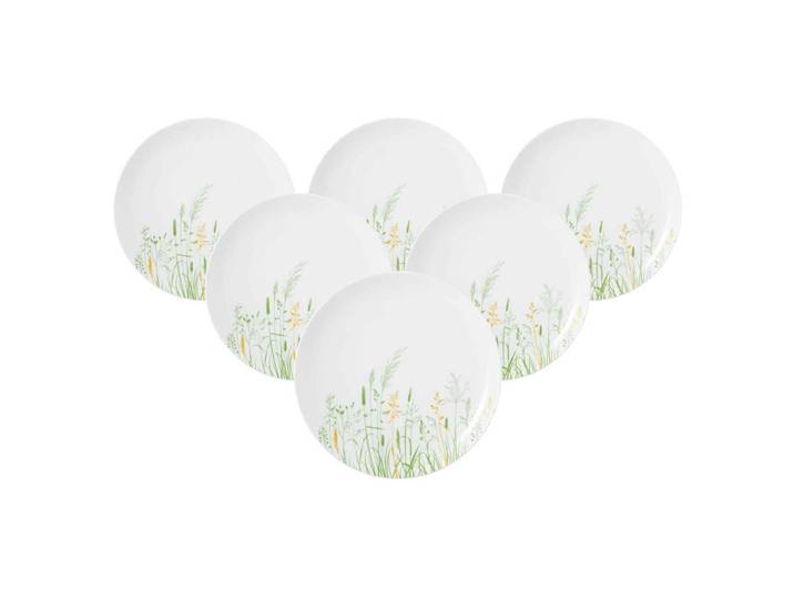 Seltmann Weiden Speiseteller Liberty Meadow Grasses weiß-bunt ø 27,5 cm 6er Set, Weiß, Mehrfarbig, Keramik, Rund, Geschirr, Teller, Speiseteller