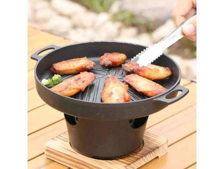 Poêle à alcool japonais détachable, Mini poêle à Barbecue antiadhésif Portable coréen, gril de Camping