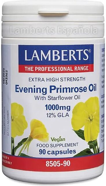 Lamberts ÓLEO DE PRÍMULA EXTRA COM BORRAGEM 1000mg 90 Cáps