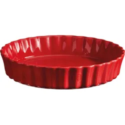 Emile Henry Tarteform tief, 28 cm, rot, Keramik