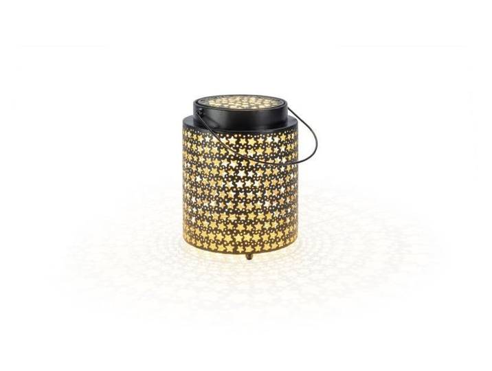 STT LED Laterne Aura stars , schwarz (goldfarben, schwarz), Ø 17cm H: 22cm, Leuchten, LED Laterne