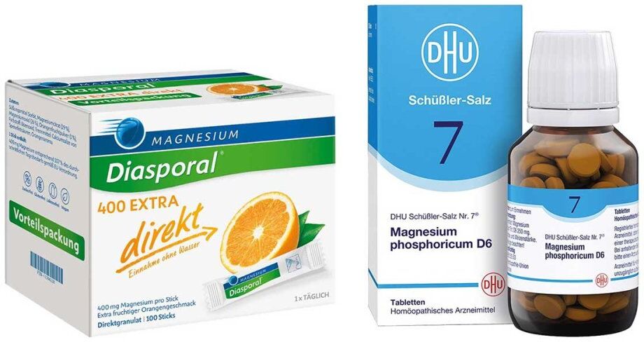 Magnesium Diasporal 400 Extra und DHU Schüßler-Salz Nummer 7