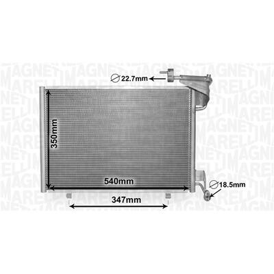 MAGNETI MARELLI Kondensator, Klimaanlage 350203870000 für Ford