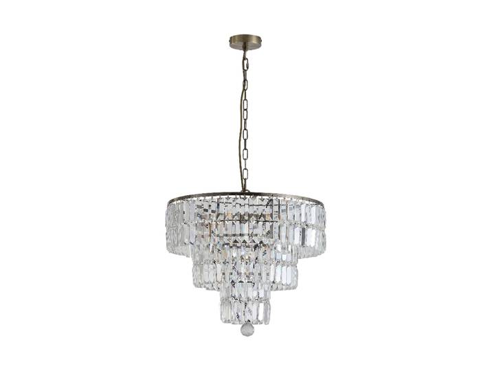 Exklusiver, dimmbarer Kronleuchter „Empire“ 5-Flammig Gold, Transparent Searchlight