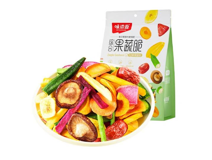 WITHYOUNG Gemengde fruit- en groentechips (12 soorten) 258 g
