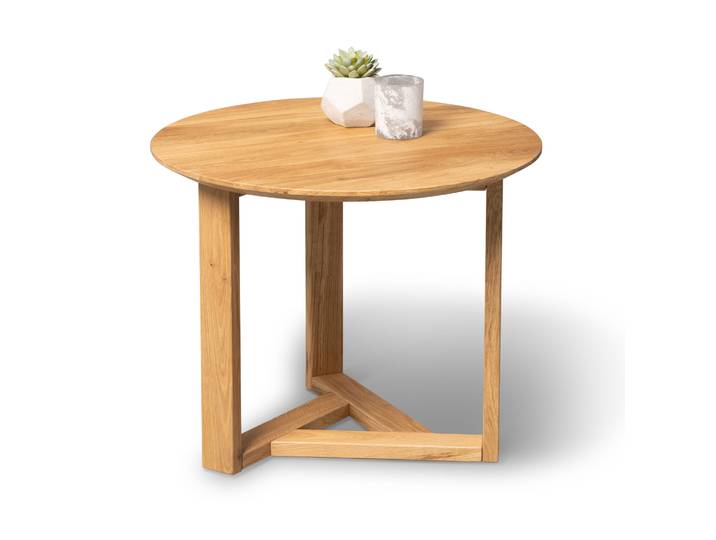 M2 Kollektion Rena 1 - runder Couchtisch Ø 55 cm, H 40cm Wildeiche Massiv Geöl