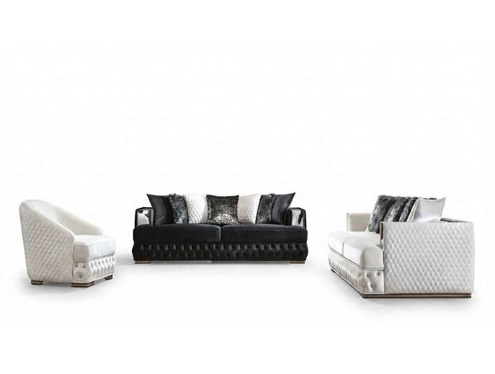 Xlmoebel Chesterfield-Sofa Luxus Chesterfield Sofagarnitur in hochwertiger Polsterung, Sofagarnitur, Hergestellt in Europa