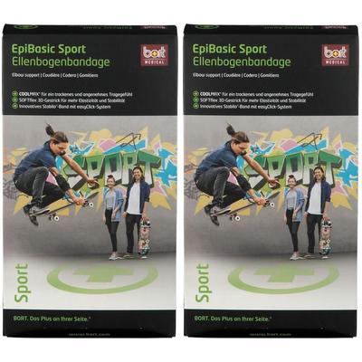 Bort EpiBasic Sport Bandage M schwarz 2x 2x1 St Bandage(s)