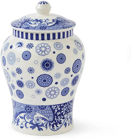 Spode Blue Italian Brocato Mini Vase