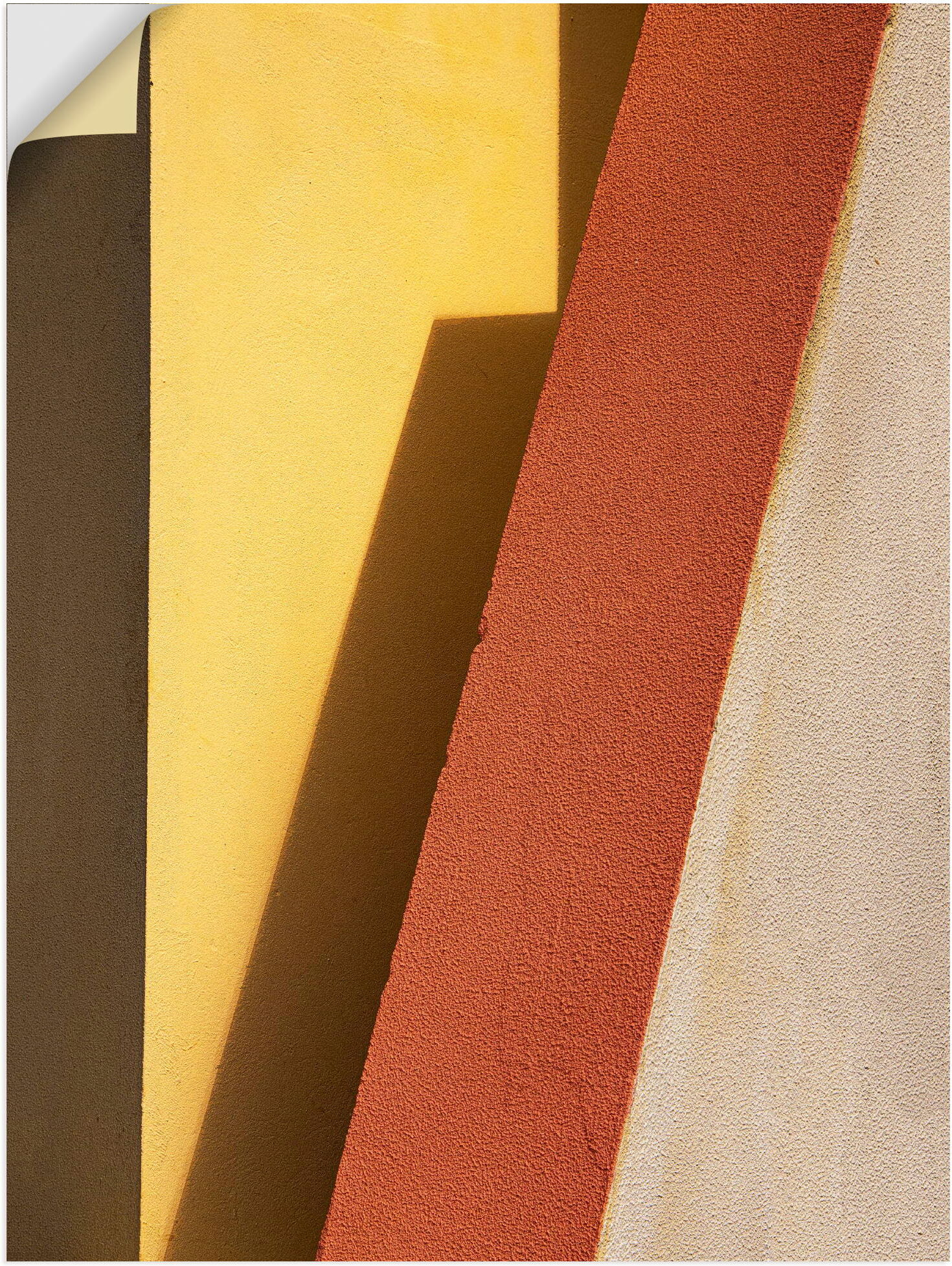 Wandbild ARTLAND "red edge", bunt (farbe bild(er): gelb), B:60cm H:80cm, Bilder, Wandbild, als Alubild, Leinwandbild, Poster, Wandaufkleber in verschied. Grössen farbe bild(er): gelb B/H/T: 60cm x 80cm, Wandaufkleber - Vinyl Elemente der Architektur Hochf
