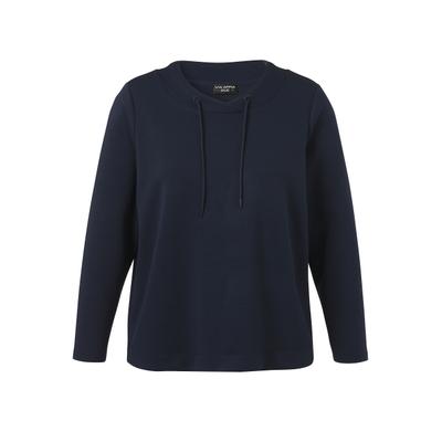 Sweatshirt VIA APPIA DUE "VIA APPIA DUE Sweatshirt", Damen, Gr. 46, blau (marine), regular fit, Sweatshirts Sweatshirt, Große Größen