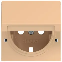 Hager WAS7112C12 ZS Steckd. SCHUKO m. Klappd., Feder, arret., IP44 fähig, A.x/C.x, petal, matt