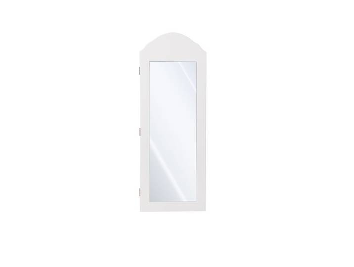 ML-Design Armoire à Bijoux Blanc Armoire Murale avec Miroir et Nombreux Compartiments 35x95x9 cm Dresser Moderne