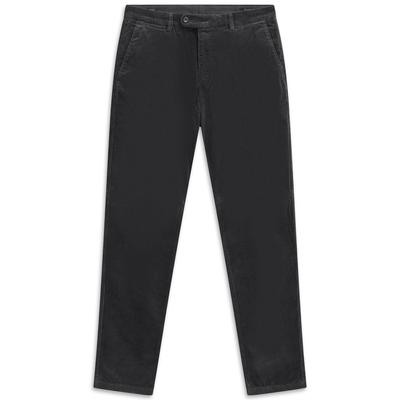 Cordhose BUGATTI "Modern Fit", Herren, Gr. 35, Länge 32, schwarz (270, dunkelgrau), 77% Baumwolle, 22% Lyocell, 1% Elasthan, unifarben, normal, Hosen Cordhose, mit Soft Touch & Stretch-Komfort