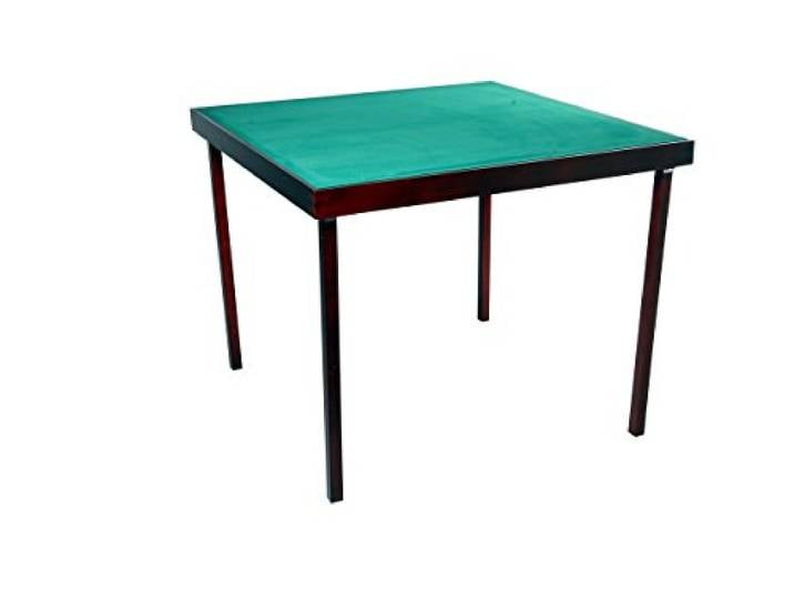Pokertisch Kartentisch Klappbar 89 x 89 cm Aus Holz Mit Filz Für Bridge Spieltisch für 4 Spieler, ideal für Poker, Okey und Kartenspiele, mit grüner Oberfläche und klappbaren Beinen für Zuhause