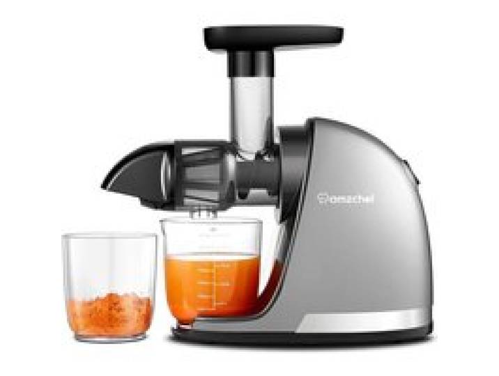 Extracteur Jus - Extracteur De Jus De Fruits Et Légumes - Presses-Agrumes À Froid Sans Bpa Avec 2 Tasses Et Brosse - Argent