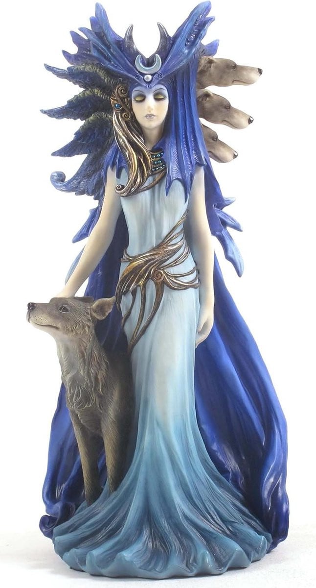 Fantasy Figuur Hekate Verzamelbeeld Heks Blauw Hoogte: 25 cm