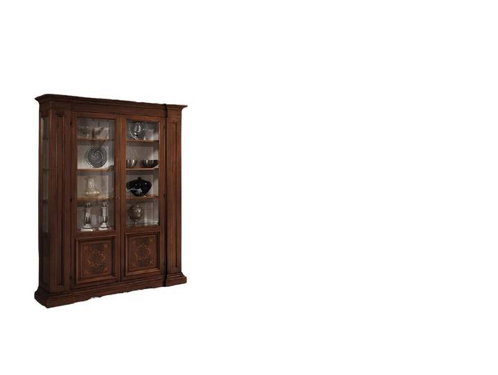 Xlmoebel Essgruppe Holzmöbel-Set mit Kommode, Tisch, Vitrine und eleganten Stühlen, (Essgruppe, 7-tlg., 7tlg. Esszimmer Set (Esstisch + 4x Stühle + Kommode + Vitrine), Hergestellt in Europa