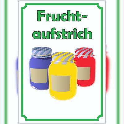 HB-Druck Fruchtaufstrich Marmelade Aufkleber Hochkant A8 (52x74mm)