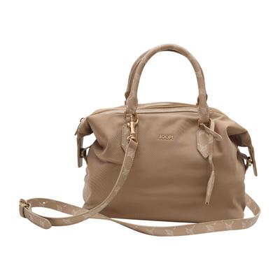 Handtasche JOOP "roma ellis handbag shz", Damen, Gr. B/H/T: 28cm x 20cm x 13cm, beige (sesame), Lederimitat, Polyester, Taschen Handtasche, Damen Tragetasche, Umhängetasche mit Reißverschluss
