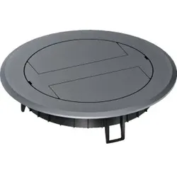 Hager BSR02KK7011 Kunststoff Klappdeckel für Installationsdose R02 eisengrau