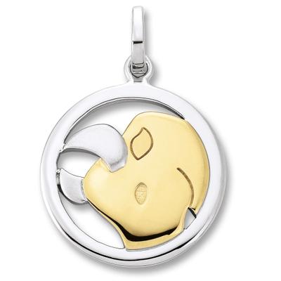 Sternzeichenanhänger ONE ELEMENT "Stier Sternzeichen Anhänger aus 925 Silber", gold (silber), Schmuckanhänger, Damen, Stier, Silber 925 (Sterlingsilber)