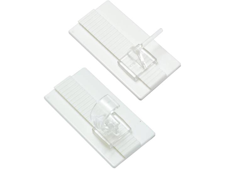 Gardinenstangenhalter GARDINIA Klebehaken Universal Gr. 1, weiß (transparent, weiß), Blacklist, Gardinenstangenhalterungen, Gardinenstangenhalter, Zubehör Vitragestangen/Caféhausstangen