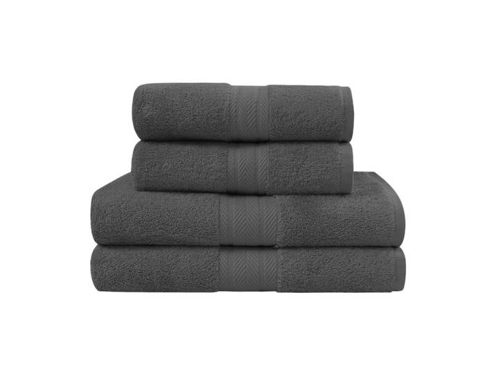 Ensemble de bain 4 pièces en coton anthracite