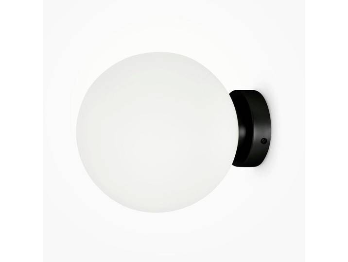 Maytoni Wandleuchte Modern, Schwarz, Weiß, Metall, Glas, Kugel, 20x20x23 cm, CE, gleichmäßige Lichtverteilung, Lampen & Leuchten, Innenbeleuchtung, Spots & Strahler, Wandstrahler