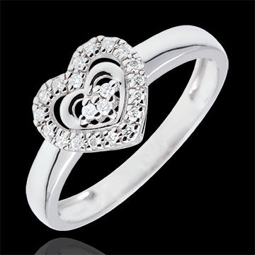 Edenly Ring Herz paris - Weissgold
