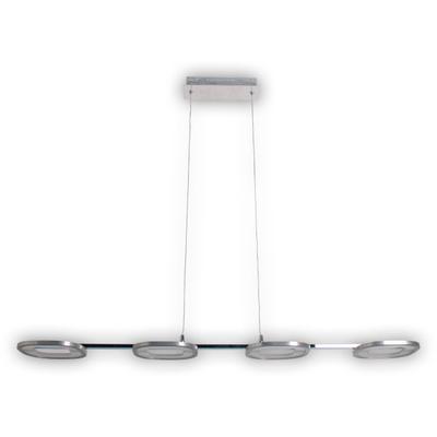 NÄVE LED Pendelleuchte "Beam", grau (chrom), 4, H: 150cm, 1 Stk., Leuchten, 4 Brennstellen, Höhe 150cm, Länge 100cm, warmweißes Licht, LED Pendelleuchte