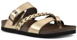 Women's White Mountain Hazy Sandals by White Mountain in Antique Gold Leather (Size 5 M)