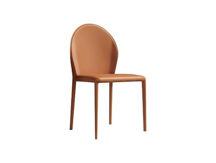 DIANXI Lounge-Sessel Italienischer Esszimmerstuhl aus Sattelleder, skandinavischer, Leichter, luxuriöser Retro-Haushaltsstuhl mit Rückenlehne, moderner, einfacher Stuhl