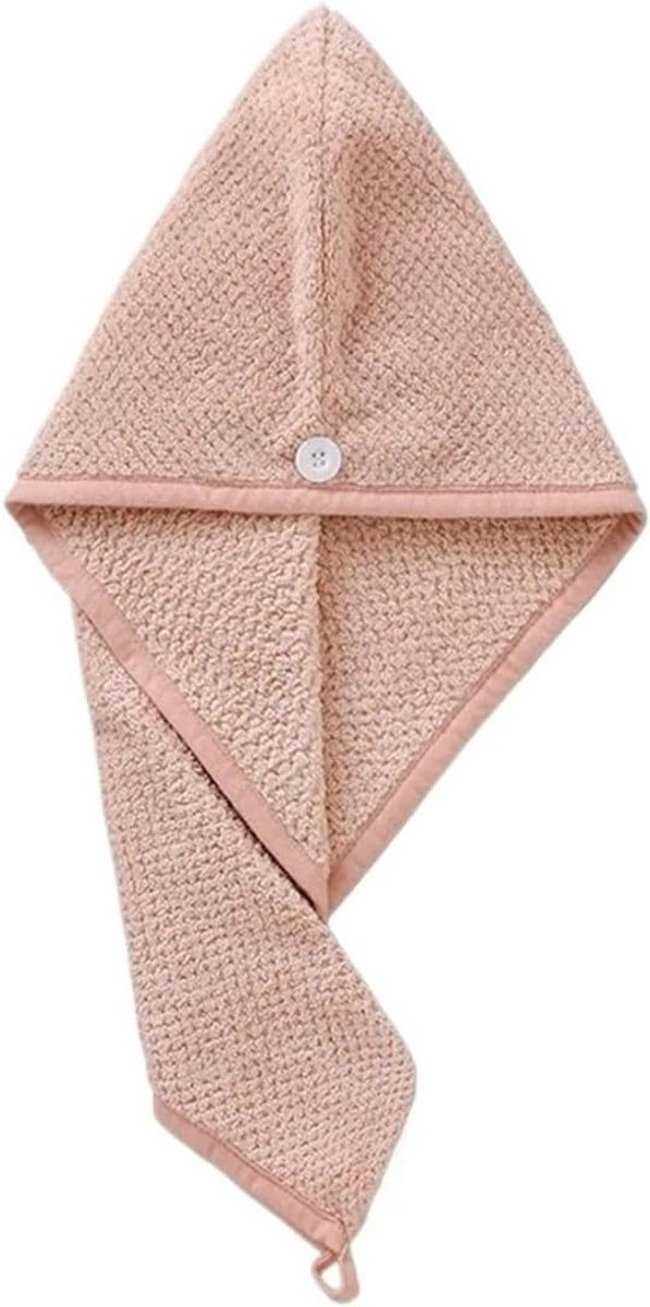 Haarhanddoek Wrap Sneldrogende Sjaal Roze - 25 x 65 cm