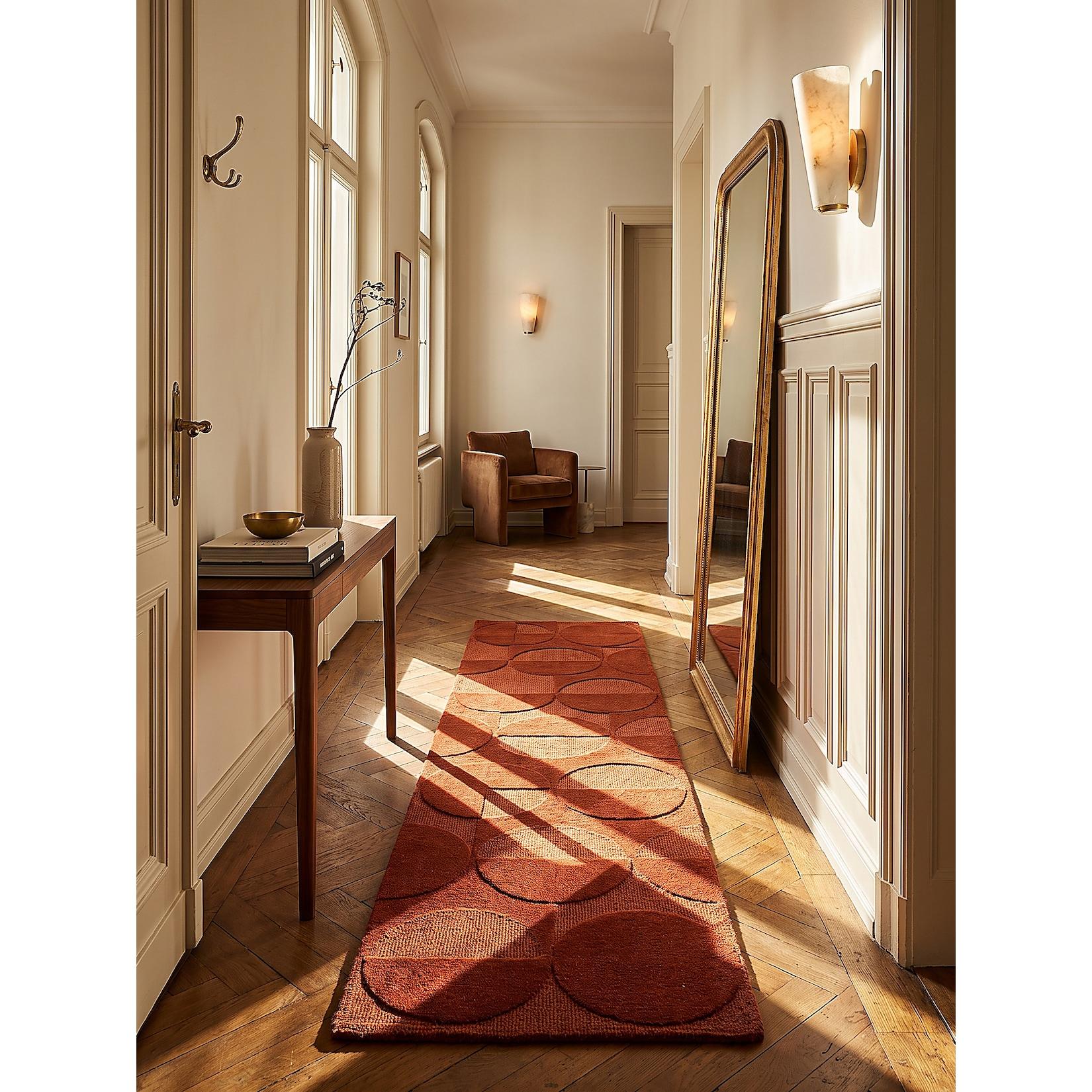 Läufer geometrisch Terrakotta 60 x 230 cm - DEBEN Kadima Design
