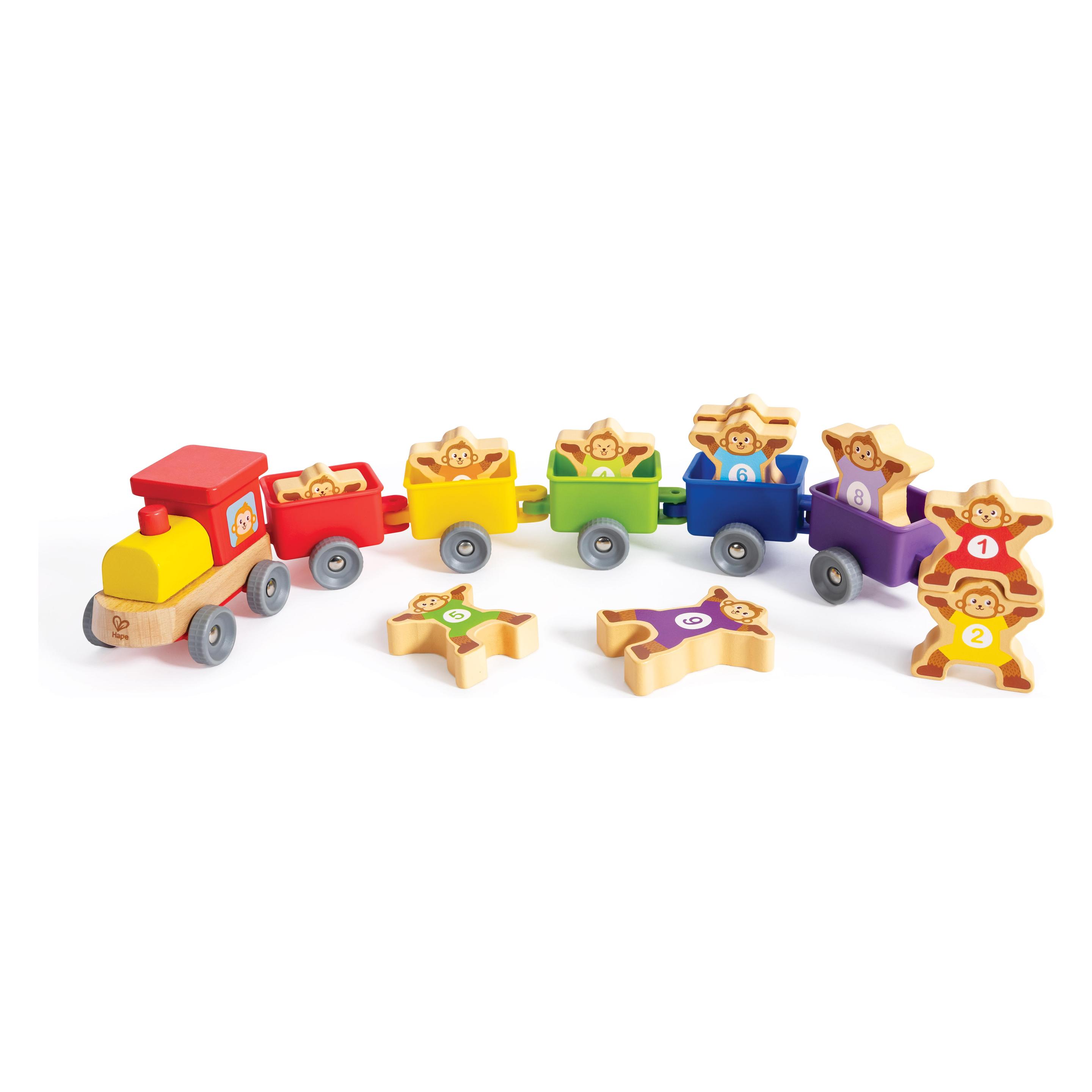 Hape Äffchen und Zahlen-Spielzeugzug (E1075A)