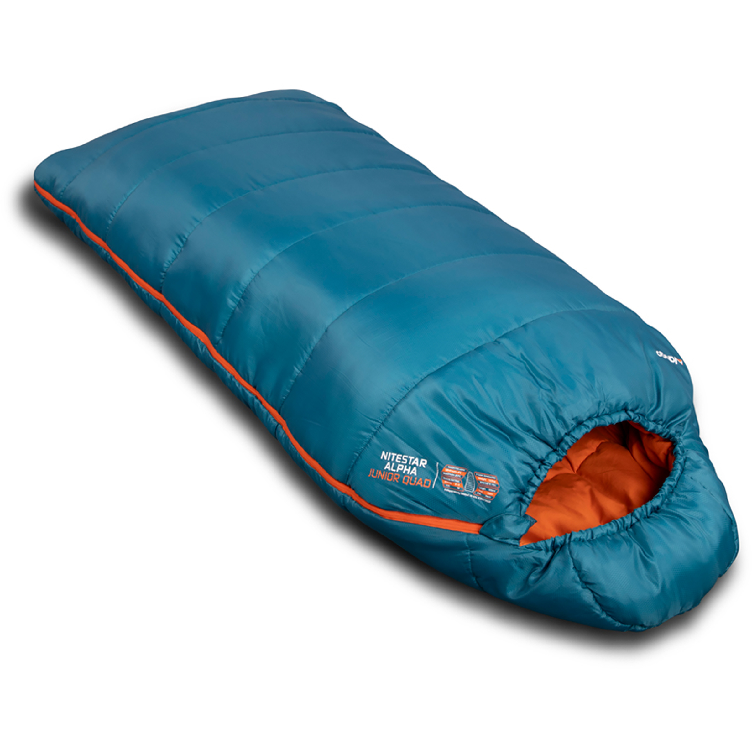 Vango Nitestar Alpha Quad Schlafsack Kinder Kunstfaserschlafsäcke blau Größe max. 155cm Camping Klein verpackbar