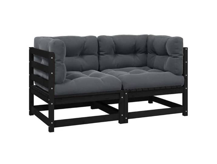 Canapé 2 Places de Jardin avec Coussins Sofa de Terrasse Canapé d'Extérieur Meuble de Terrasse Meuble d'Extérieur 805734